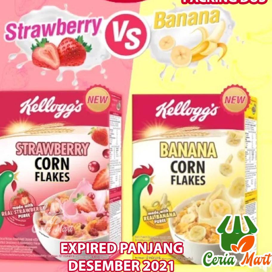 

Promo⭐✅Kellogs Sereal Strawberry Corn Flakes dan Banana 180 gr Cereal
