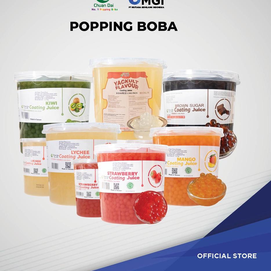 

Termurah | HJ6 | Popping Boba Toping Minuman Dessert Import Taiwan 3,2kg & 1kg