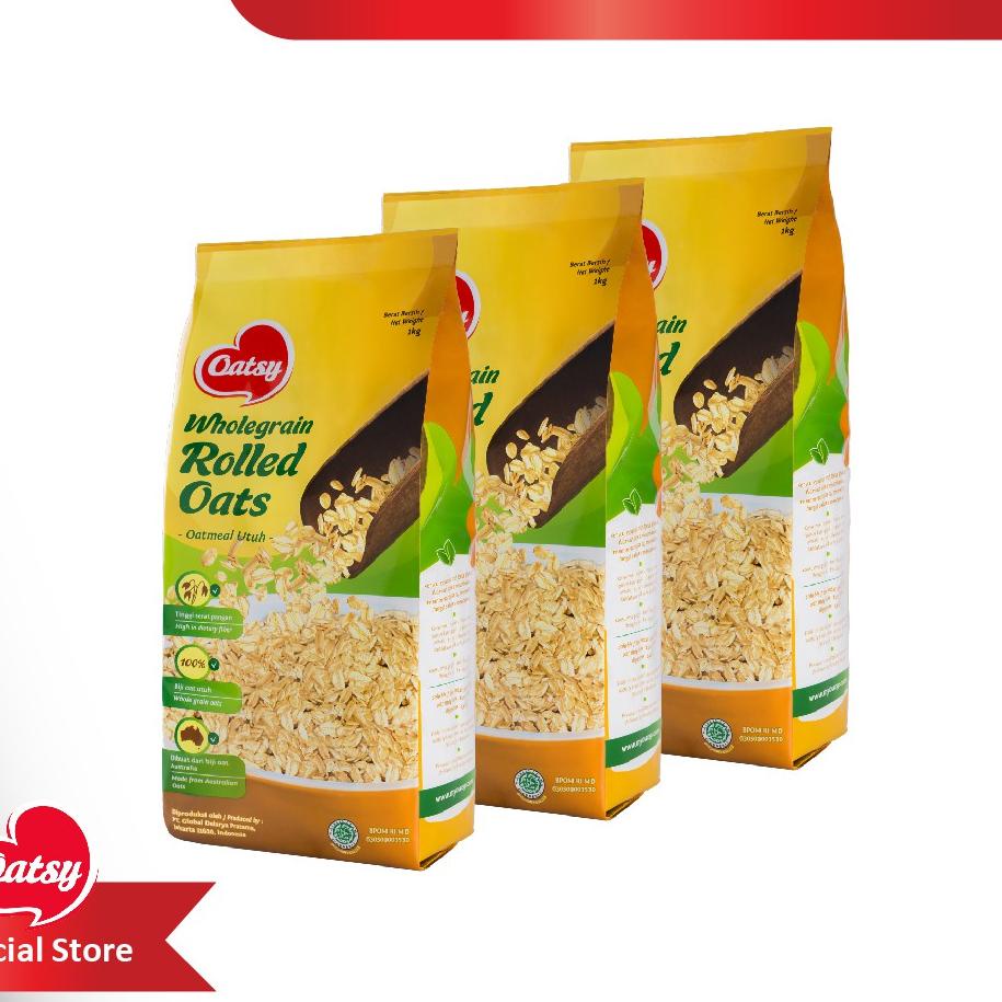 

COD | FG2 | OATSY Oatmeal Rolled Oats 1kg (Triple Pack)