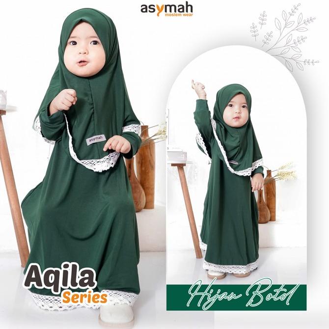 Baju Muslimah Bayi Baru Lahir New Born 0-6 bln -Gamis Balita Set Hijab