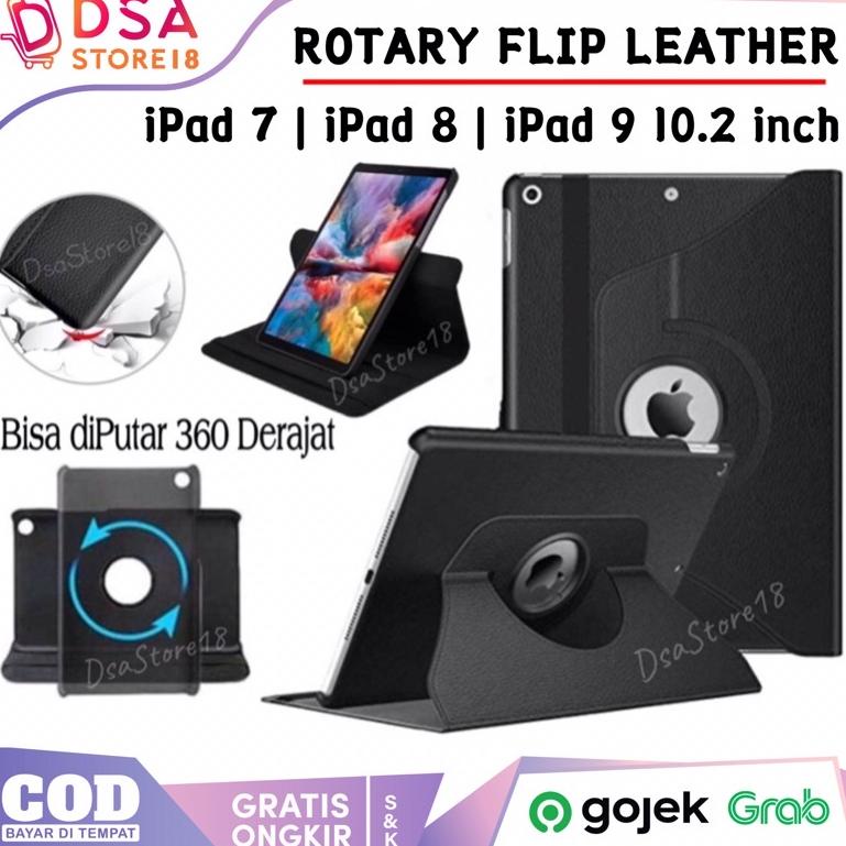 DISKON  Case iPad 9 / ipad 8 / ipad 7 10.2 2019 2020 2021 Rotary 360 Leather - Case ipad Kulit Flip 