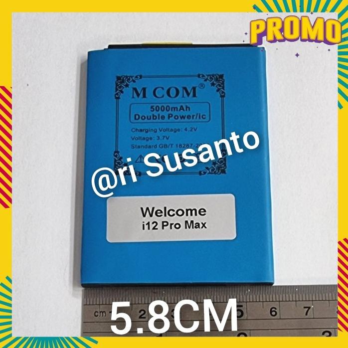 Acc Hp Baterai Mcom Welcome I12 Pro Max Double Power 5000Mah