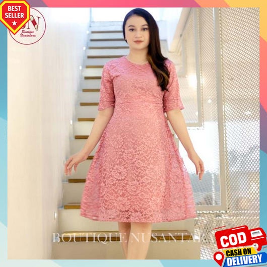 Dres Wanita Dewasa Terbaru 2023 Korea Jumbo Longdres Panjang Korean  Dress Pendek Selutut Kekinian S