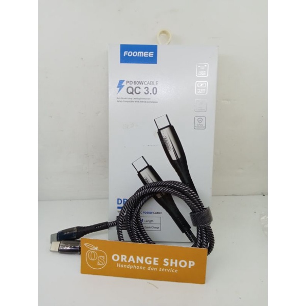 KABEL DATA TYPE-C TO TYPE-C FOOMEE DR12