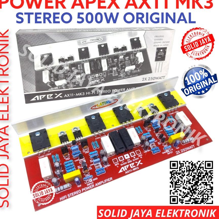 [PROMOSI ] KIT POWER STEREO APEX AX11 MK3 500W MK-3 KIT HI FI STEREO POWER AMPLIFIER 500 WATT AX 11 