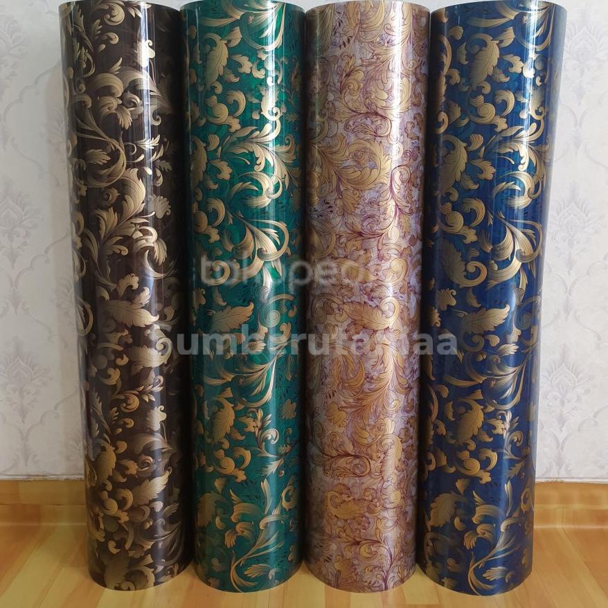 Ready Stok Penutup pagar rumah fiber motif batik emas victoria