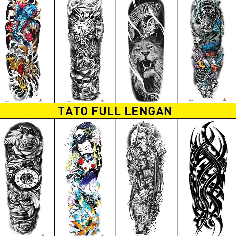 TERBARU  【TATTOO ARTIST,】 tato full lengan，tato tahan air，tato temporer tahan lama 15 hari tato temp