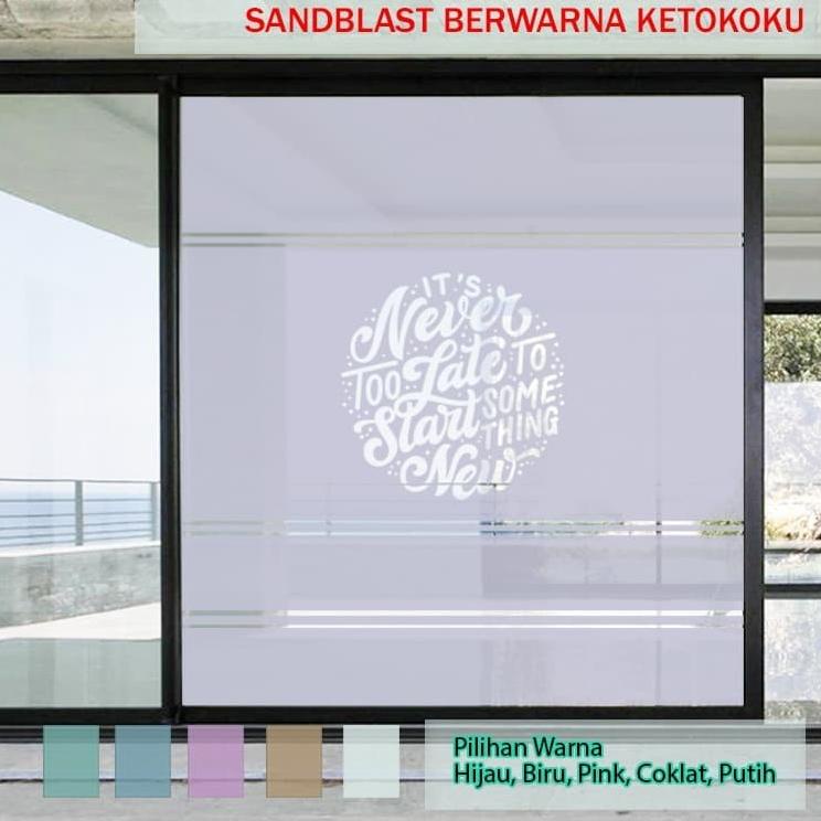 ✔✔SALE✔✔  Stiker Kaca Es Sandblast Cutting Costum Custom Warna Sticker Sand Blast Sunblast Sun Blast