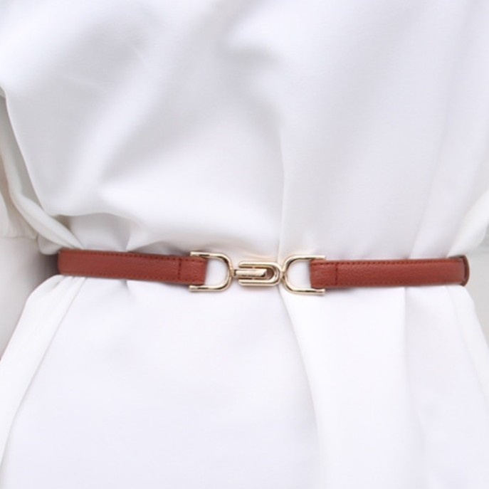 Ikat Pinggang Wanita gesper cewek WAIST BAND korea 1 cm camel Sabuk Wanita Keren Cewek Fashion Gespe