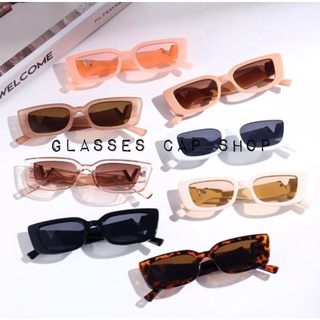 【Bayar di tempat】2023 Kacamata Hitam Wanita Frame Persegi Panjang Lensa Uv400 Gaya Retro Untuk Musim Panastravelpantai