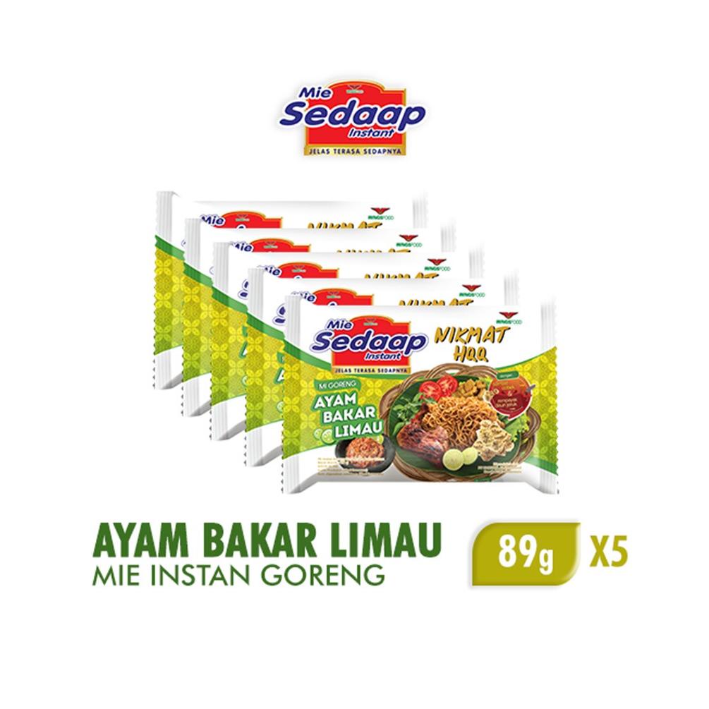 

❤[PROMO MURAH!!!]❤ Sedaap Mie Instan Ayam Bakar Limau 89gr x5
