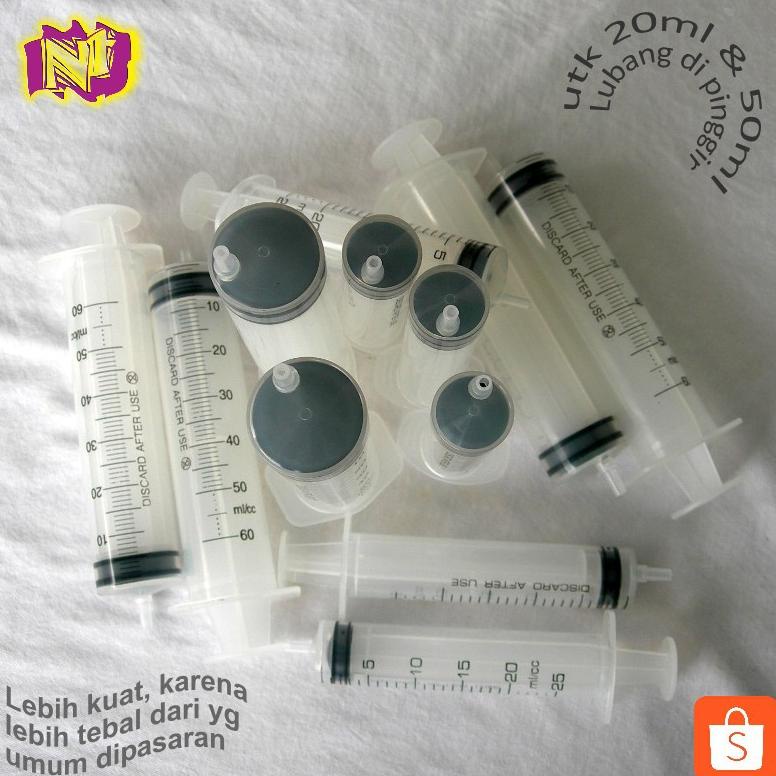 

Garansi Resmi Paket 10 Pcs Syringe Slip 25 Cc Plus Selang/ Suntikan Teknik 25 Ml Utk Tinta, Art Jelly Dll