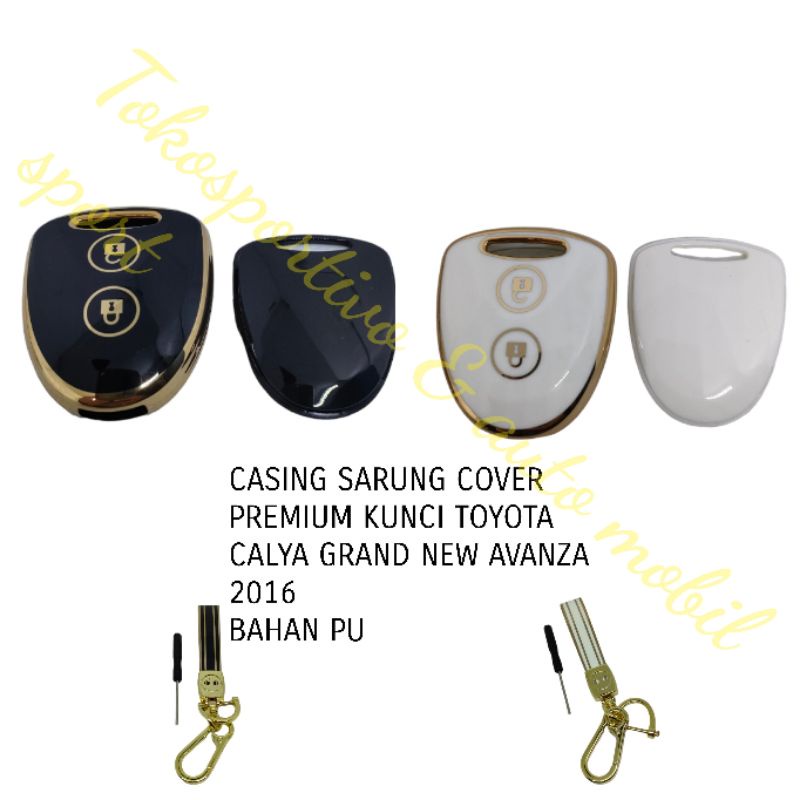 SARUNG COVER CASING KUNCI REMOTE TOYOTA CALYA GRAND NEW AVANZA 2016 2TOMBOL PREMIUM