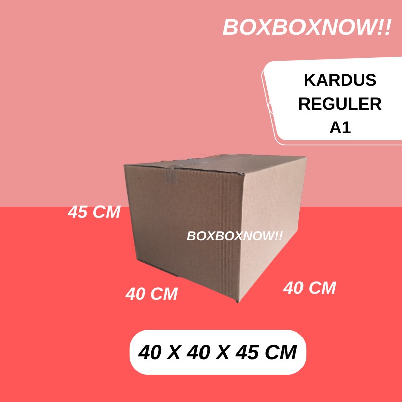 

40 X 40 X 45 CM KARDUS PACKING KEMASAN KARTON BOX DUS KOTAK PACKAGING POLOS MURAH BARU