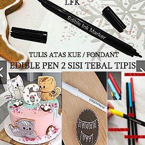 

[PROMOSI !!!] EDIBLE PEN FOOD GRADE IMPORT BLACK WHITE RED BLUE PELANGI BIRU MERAH KUNING RAINBOW SET SPECIAL WHITE WAFER PAPER GOURMET WRITER IMPORT TINTA DIMAKAN HITAM SPIDOL DECORATING PEN BENTO ROTI KERING COKLAT BAKPAU ALAT DEKORASI KUE CAKE FONDANT