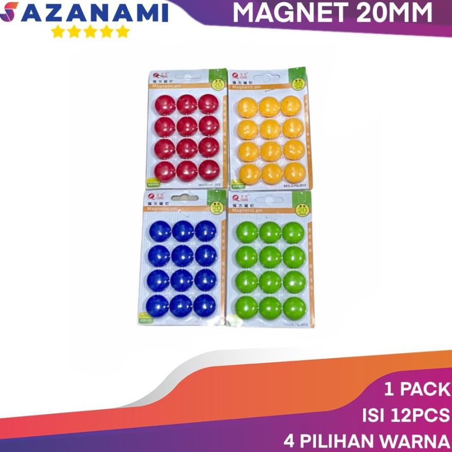 

KQECM MAGNET PAPAN TULIS MAGNETIC PIN WHITEBOARD 20MM 2CM 1PACK 12PCS Serba Murah