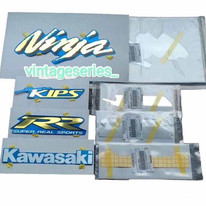 %$%$%$%$] striping stiker body ninja rr biru old fullset original Kawasaki
