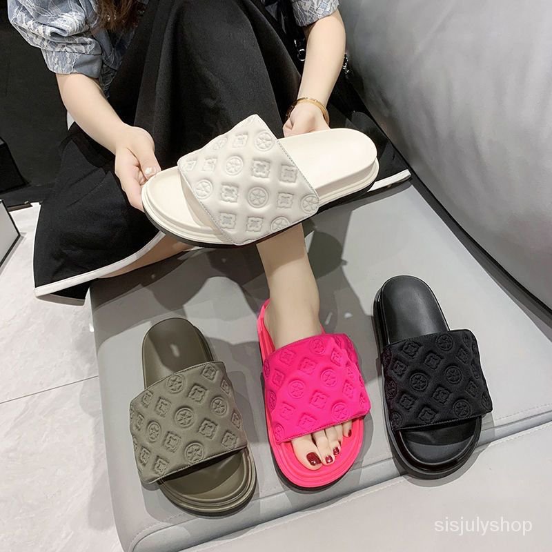 [✅BISA COD] #Sisjuly# Sepatu datar wanita / sandal luar velcro baru wanita / sandal bawah tebal ceta