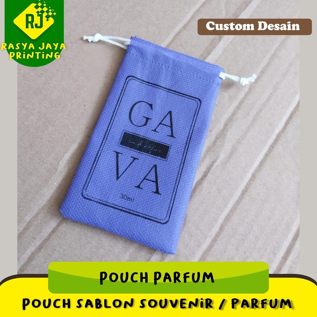 Termurah Kantong Parfum Serut / Tas Parfum Spunbond / Pouch Custom / Pouch Parfum / Pouch Souvenir