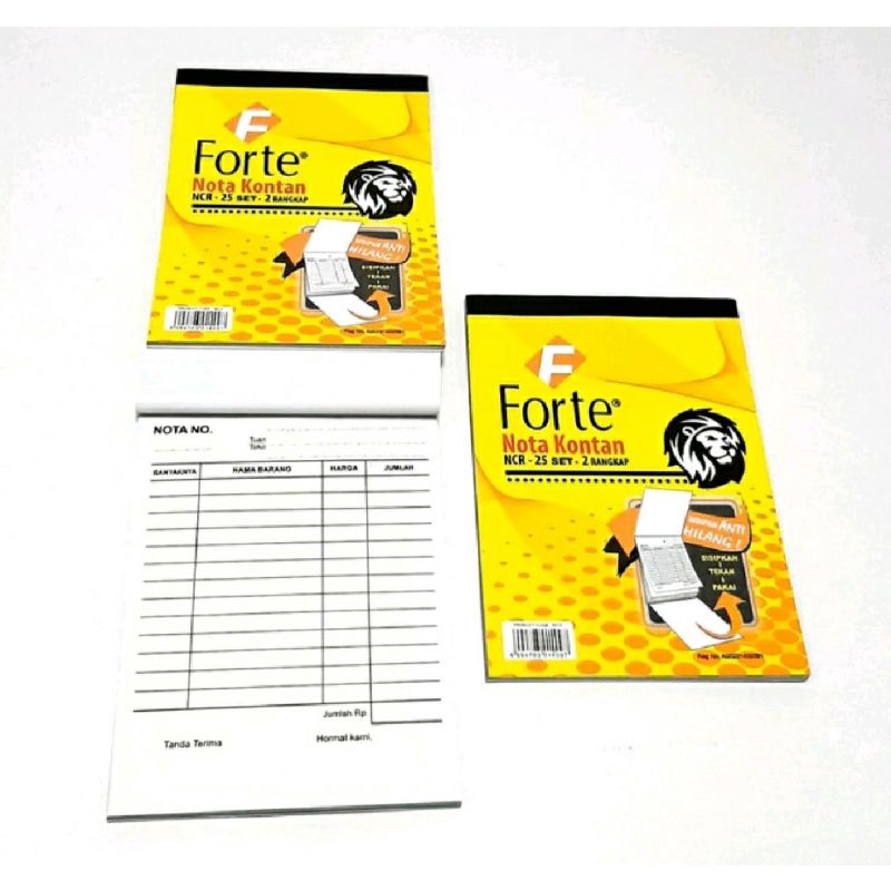 

Nota Kontan A6 Forte 2 PLY NCR / Buku Bon Kecil 2 Rangkap