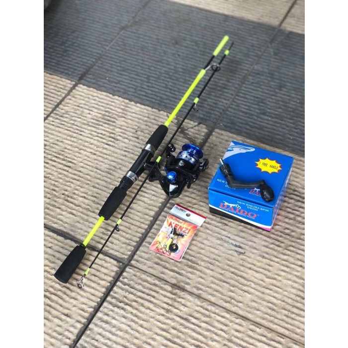 Set Pancing Joran sambung 2 dengan Reel daido new simura spin