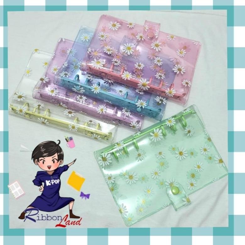 

[NEW !!] A5 A6 Binder Daisy Cover Ring Warna Big Print Daisy [KODE 039]