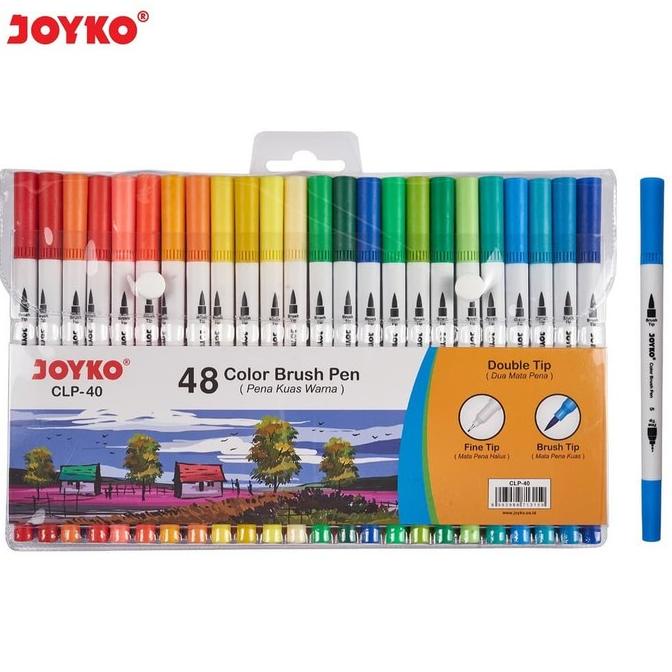 

[SALE !] [ SET ] Color Brush Pen - Joyko CLP-40 48 Warna MURAH [KODE 2]