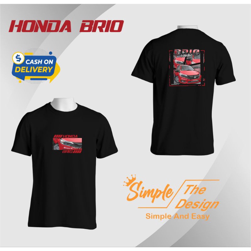 Kaos Honda Brio Keren Full Sablon Bahan Katun Murah