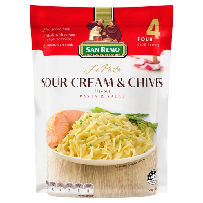 San Remo La Pasta Sour Cream and Chives 120 gram