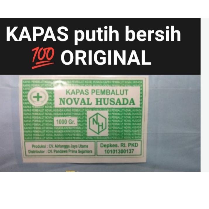 Silahkan Belanja Kapas gulung pembalut NOVAL HUSADA 1kg serbaguna berkualitas no1putih bersih.