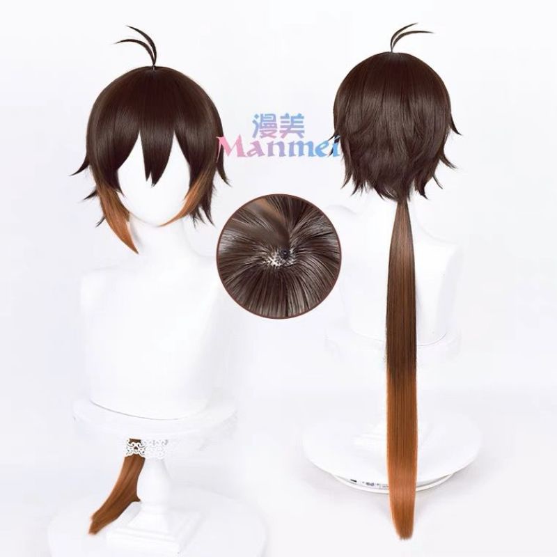 ✨ READY ✨ Manmei - Zhongli Genshin Impact Wig Cosplay HQ Import