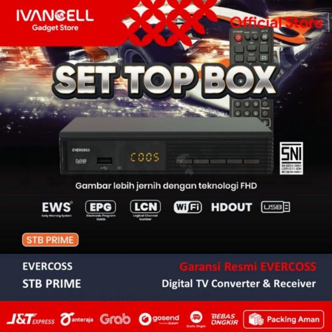 Evercoss Tv Digital Receiver - Set Top Box Prime Stb Hdmi Official