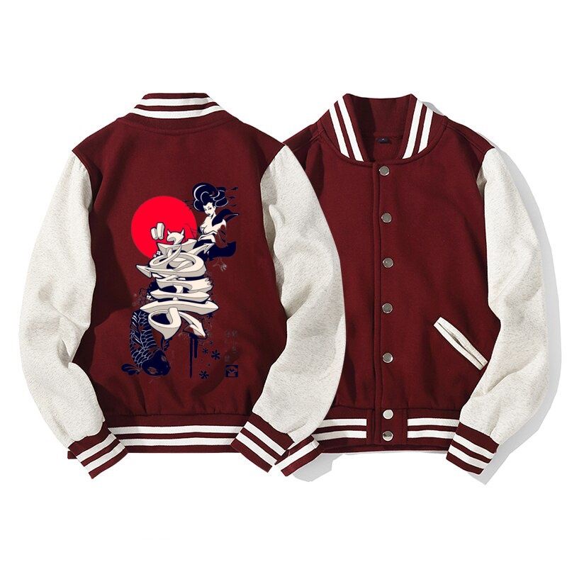 S - XXXXXXL (6XL) Jaket Besball Jepang Bigsize 2XL 3XL 4XL 5XL 6XL Jaket Farsity Korean Oversize