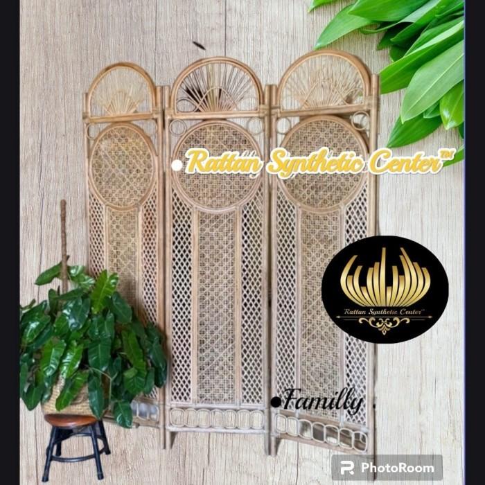 Terlaris Sketsel Partisi Rotan Asli Classic Rotan Alami Ruangan Murah