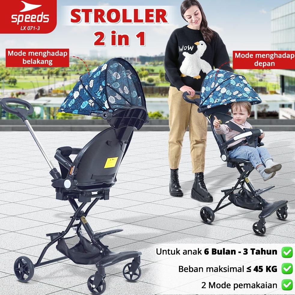 SPEEDS Stroller Bayi Stroller Baby Kereta Dorong Bayi Dorongan Anak Micro Trike Mini Trike 4 RodaA 0