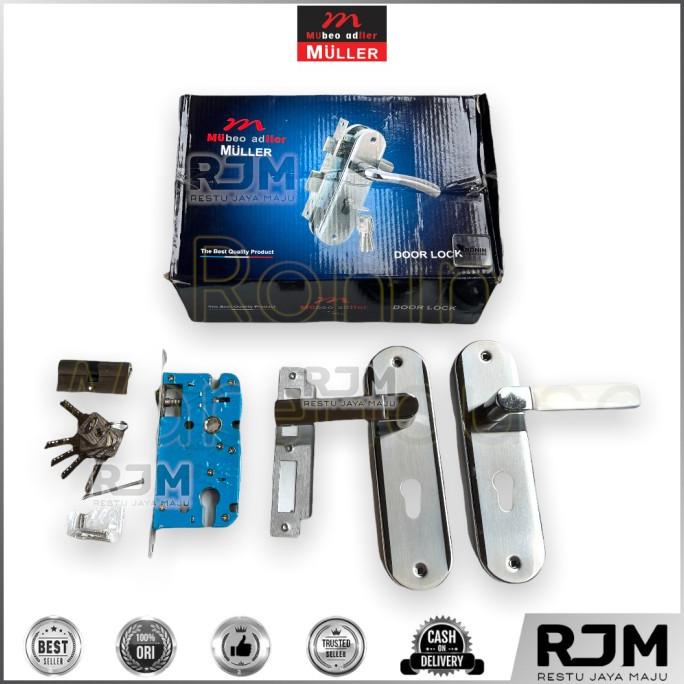 ___] MULLER Gagang Handle Pegangan Kunci Pintu Rumah Door Set Stainless M