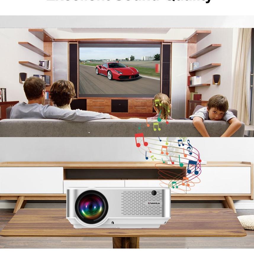 Cheerlux C9 Android Wifi Tv Tuner - Led Projector 2800 Lumens 1080P - Proyektor Android Cheerlux