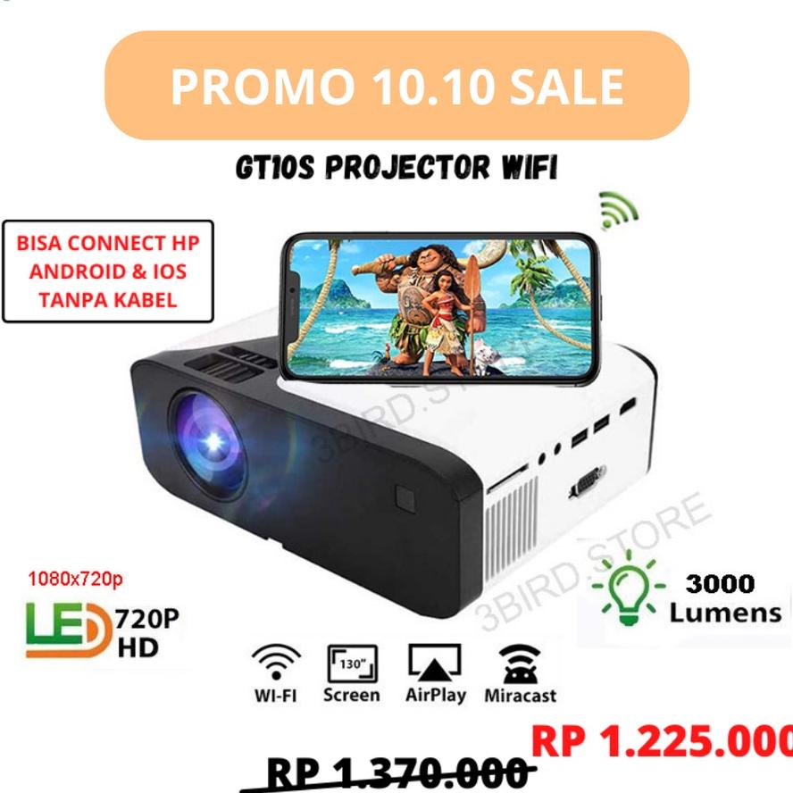 Ni Projector Geotech Gt10S Lcd Smart Projector Wifi Ing 3000 Lumen 1080P Av Usb Ni Proyektor