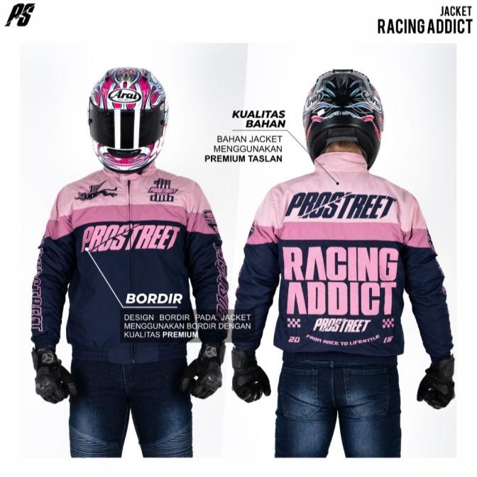 DISKON JAKET MOTOR | PROSTREET RACING ADDICT PINK | NEW | ORIGINAL