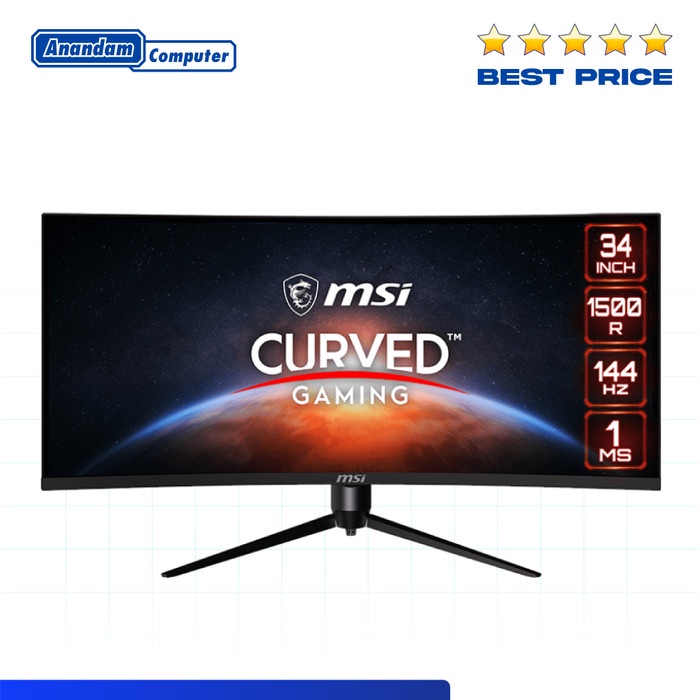 MSI 34&quot; Optix MAG342CQR - UWQHD 144Hz 1ms Curved 1500R DP HDMI