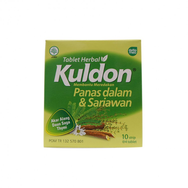 Kuldon Sariawan Mengatasi Panas Dalam &amp; Tenggorokan Kering (4 Tablet)