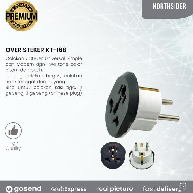 Over Steker Universal / Sambungan Colokan Kaki 3 16A -250V - Kt168