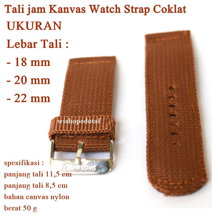 Tali Jam Tangan Strap Genuine Kanvas  Nylon