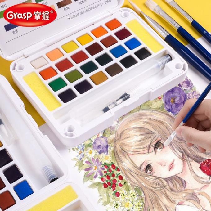 

Grasp Watercolor Pen 12/18 warna Pen kuas / Brush Pen / Alat lukis