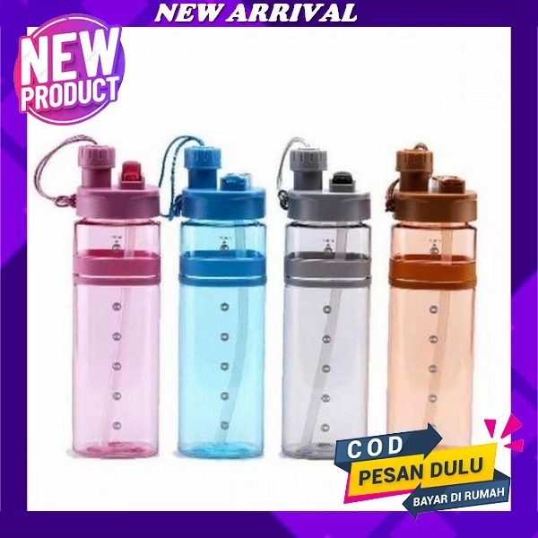 Botol Minum Travel Lucu Sepeda Aesthetic Susu Unik E1N3 Gradasi Plastik Karakter Outdoor Original Tu