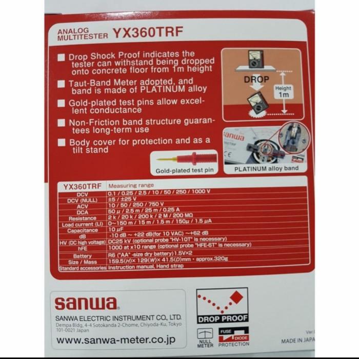 multitester sanwa yx360trf ori japan analog multimeter avometer tester