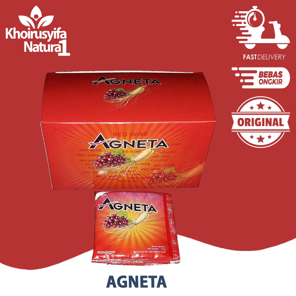 AGNETA REDWINE RED WINE ORIGINAL 1 BOX ISI 25 SACHET | ASLI OBAT HERBAL
