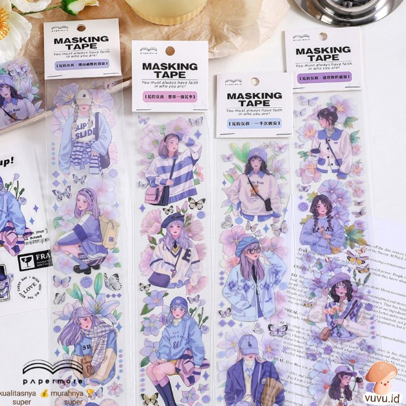 

Stiker Dekorasi Buku Harian Gadis Berbintang Kreatif Label Stiker DIY Seri ungu Ukuran 60x350mm