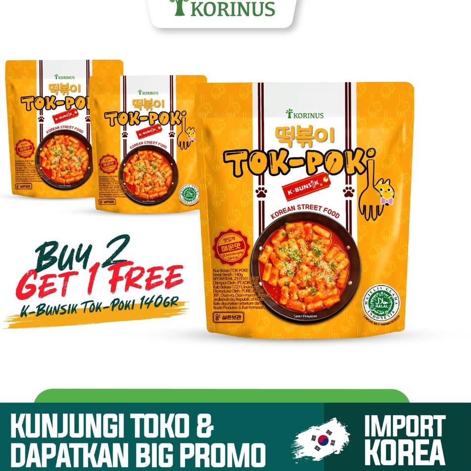 

HARGA GROSIR BUY 2 GET 1 FREE Korinus K - Bunsik Tokpoki / Tteokbokki / Toppoki / Tok-Poki Pedas instan Halal MUI 