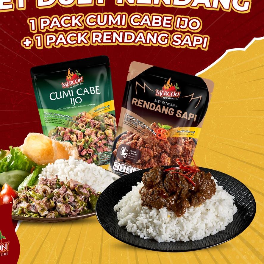 

Terlaris Mercon Merah Putih - Set Duet Nendang II Cumi Cabe Ijo + Rendang Sapi buruan